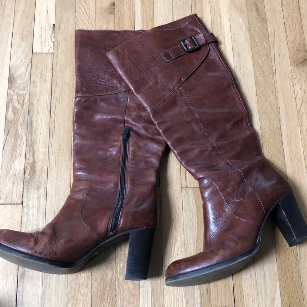 Italian leather boots.